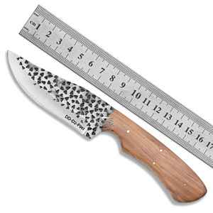 ชุดมีดล่าสัตว์ทำด้วยมือทำจากเหล็ก D2ปรับแต่งได้ทำด้วยมือปลอกหนังสลักลายนูนพร้อมด้ามจับไม้มะกอก DD-D2-F961 - Product Image 1