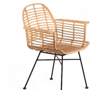 Chaise d'extérieur moderne en rotin et corde tressée pour jardin et patio – Collection en promotion - Product Image 2