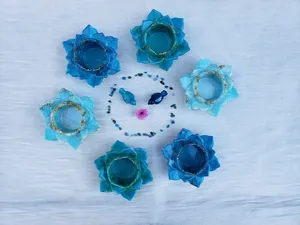 ที่ใส่เทียนทีไลท์ทำด้วยมือทำจากยางเรซินขนาดมาตรฐานสำหรับตกแต่งคริสต์มาส - Product Image 3