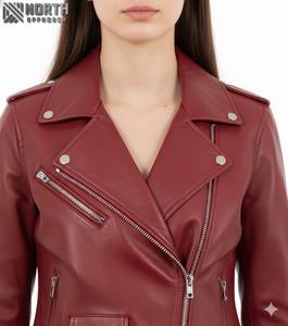 Meilleures vestes en cuir vintage pour femmes du fabricant, en toile respirante tricotée, lavage et cirage au beurre de mouton végétal - Product Image 6