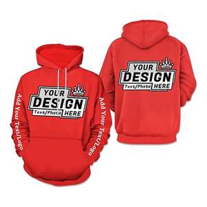 Sudadera con capucha de lana para hombre personalizada 100% algodón bordado nombre Número equipo eventos ropa informal personalizada servicio OEM - Product Image 1