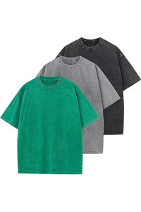 Men's Customized Stone Washed <b>T</b>-<b>Shirts</b> Professional Made With Oversized Fit Polyester/Cotton Material - Product Image 3