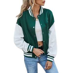 Chaqueta Universitaria Bordada Personalizada para Mujer, Estilo Universitario, Ropa Urbana de Moda para Pedidos de Marca - Product Image 4