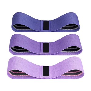 Comfortable Elastic Hip Circle Resistance Band / Non Slip Soft Polyester <b>Fabric</b> Custom Private Label Medium Exercise Bands - Product Image 3
