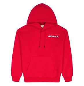 Sweat à capuche en molleton Avirex pour homme, coupe classique, 580g, respirant, coupe-vent, haute qualité, éco-responsable, streetwear d'hiver, pull-over - Product Image 1