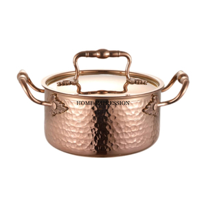 Cacerola de olla caliente para servir comida de restaurante con olla caliente de cobre, contenedor de calentamiento y almacenamiento de alimentos y plato para suministros para servir - Product Image 1
