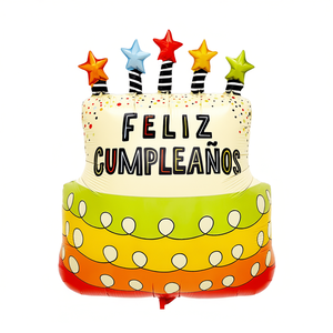 Globos de Fiesta con Diseño de Pastel de Cumpleaños, 46.5X64Cm, Bolsa de 12 Piezas - Product Image 2