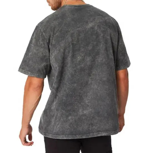 เสื้อยืดคอกลมทรงโอเวอร์ไซส์ รุ่นพรีเมียม 2025 สำหรับผู้ชาย ผ้าคอตตอน 100% คุณภาพสูง ระบายอากาศได้ดี สไตล์ไฮสตรีท ทรงปกติ น้ำหนัก 230 กรัม ล้างสีแบบแอซิดวอช - Product Image 4