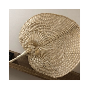 Éventail en bambou Boho paille naturel écologique fait à la main en bambou pour la décoration de mariage et de restaurant - Product Image 4