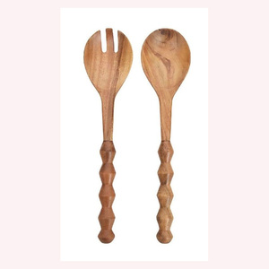 Ensemble de couverts en bois classiques faits à la main de qualité supérieure, légers et durables, écologiques, prêts pour les fêtes, personnalisables, essentiels pour la cuisine - Product Image 5