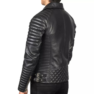 High Quality Custom Men's Pure Cowhide Leather Moto Jacket/ Pakistan Made Biker Leather Jacket by <b>Maximize</b> Wear - Product Image 4