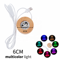 Lampes décoratives de bureau en bois, base de lampe de nuit, lampe LED USB RGB, support d'affichage, porte-lampes, ornement artistique