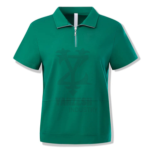 2023 nouvelles femmes coton/fibre de bambou à manches courtes pour Polo femmes été o-cou T-Shirt pull solide motif tricoté - Product Image 3