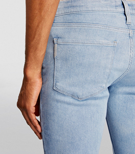 Nouveau pantalon Vax en jean avec logo personnalisé de haute qualité pour hommes et jean à la taille pour pantalon Vax en denim de couleur unie de grande taille - Product Image 4