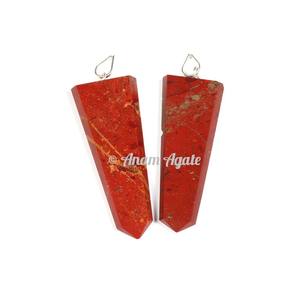 Pendentif crayon plat en pierre de soleil semi-précieuse pierre précieuse d'agate sculptée dans le style Feng Shui - Product Image 6