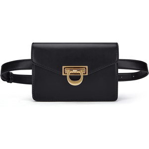 Sac banane unisexe personnalisé en cuir véritable avec fermeture éclair, couleur unie, pochette pour téléphone et argent, idéal pour l'extérieur, faible MOQ - Product Image 1