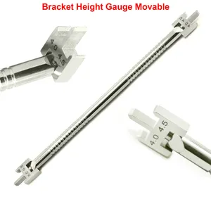 Dental Bracket Movable Head Height Gauge Orthodontic Instrument Gauges