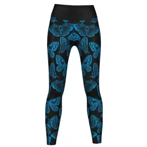 Leggings de sport pour femmes, logo personnalisé, respirant, haute élasticité, cordon de serrage, spandex/polyester, couleur unie, dernières tendances - Product Image 2