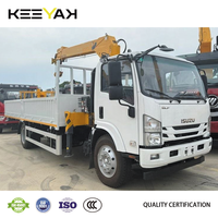 Nouveau camion-grue manipulateur 4x2 ISUZU grue montée sur camion de 5 tonnes 120-190hp avec bras de levage camion-grue télécommandé