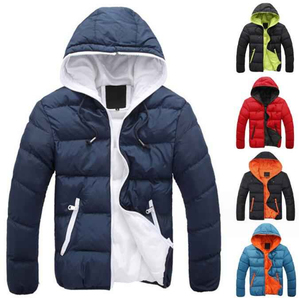 Automne/hiver hommes Logo personnalisé extérieur fermeture éclair imperméable col montant chaud hommes veste de rue pour hommes - Product Image 3