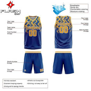 Maillots de basket-ball de haute qualité, cousus, pressés à chaud, impression Oem, maillots de sport, prix de gros - Product Image 4