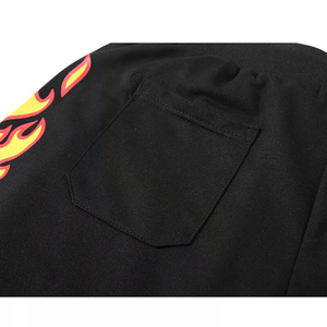 Vente en gros OEM tendance Short tendance décontracté à imprimé feu pour hommes Pantalon court d'été Grande taille Logo personnalisé Vente à chaud - Product Image 4