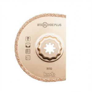 Lame de scie multifonction Kwb STARLOCK 707592 pour fraisage semi-circulaire de carreaux et de plâtre D.85mm - Product Image 3