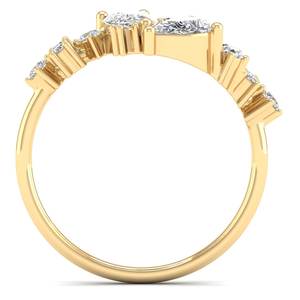 Anillo de Plata de Ley 925 con Moissanita de Corte Pera de 1.24 Quilates, Chapado en Oro Amarillo de 14K y Rodio, Joyería al por Mayor de REYES - Product Image 4
