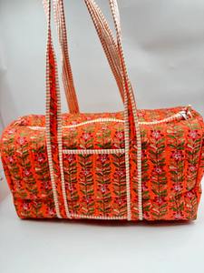 กระเป๋าผ้านวมคอตตอน Kantha หรูหราสำหรับวันหยุดสุดสัปดาห์ (ซิป)-กีฬาที่ทนทานความจุขนาดใหญ่ - Product Image 4