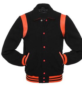 Veste en cuir pour homme, style varsity, motif lettres, vêtements décontractés, vente en gros personnalisée OEM - Product Image 3