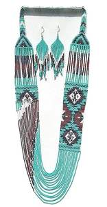 MO2019009 Collar de Mujer con Cuentas, Joyería Étnica Hecha a Mano, Estilo Bohemio, Venta al por Mayor - Product Image 3