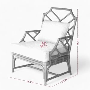 Best Selling Rattan Dining Chairs Indoor Rattan Accent Chairs <b>Comfy</b> <b>Armchairs</b> for Bedroom Living Room - Product Image 5