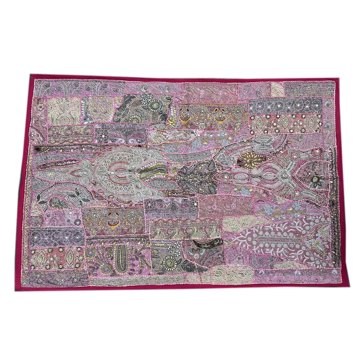 Rajasthani tradition patchwork undying vintage home decorative hand embroidery wall hanging tapestries, handmade collection