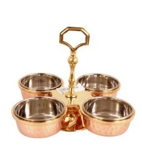 Suministro directo de fábrica de cuenco para servir pepinillos de acero y cobre, obtenga su arreglo de pepinillos fresco, picante y tan satisfactorio, plato para pepinillos - Product Image 1