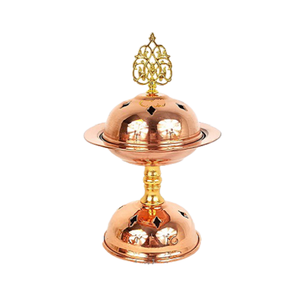 Diseño admirable Color oro rosa Latón Bakhoor Quemador Oud de forma redonda de la mejor calidad para los más vendidos - Product Image 1
