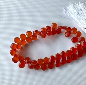 Natural <b>Red</b> Onyx Faceted Pear Shaped Briolette <b>Beads</b> Calibrated Gemstone for Jewelry 8 Inch Strand <b>Beads</b> Loose Stone - Product Image 2