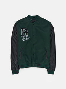 2025 nouveaux hommes Varsity College veste personnaliser logo broderie régulière en cuir manches haute rue Varsity veste personnalisée - Product Image 5