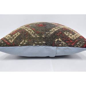 Multicolor Bohemian <b>18x18</b> Wool Pillow Portable Vintage Embroidered Woven Cushion for Bedding Floor Decor 14x14 Inch Decorative - Product Image 5