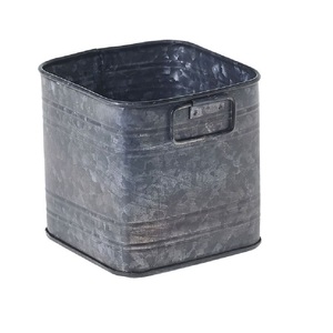 Set of 3 Round Galvanized Stainless Steel <b>Food</b> <b>Storage</b> <b>Containers</b> Stylish Design for Home and Restaurant Use - Product Image 3