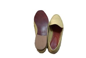 Comfortable Raffia <b>Shoes</b> with Genuine Leather Lining Flat Design for Spring and Summer Seasons - Product Image 6