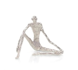 Belle Sculpture Abstraite Humaine Silencieuse Une Statue En Métal Penseur Sculpture Figurine Vintage Décoration Moderne Art Déco - Product Image 5