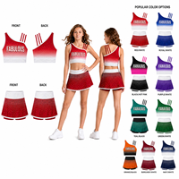 Pakaian Latihan Cheerleading Custom Berhias Berlian Imitasi, Set Pakaian Latihan Cheerleading All Star untuk Remaja dan Dewasa, Pakaian Tari Berkilau Berhias Berlian Imitasi untuk Wanita