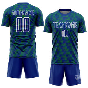 Conjunto de Uniforme de Fútbol Personalizado OEM, Impresión Digital por Sublimación, Camiseta de Fútbol Azul Real, Secado Rápido, Transpirable, para Entrenamiento de Equipos Masculinos - Product Image 2