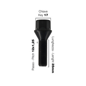 10 pernos negros ch.17 12x1.25 l.35mm - Product Image 2