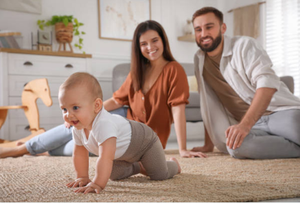 พรมขนแกะเนื้อละเอียดสีขาวสีชมพูฟ้าขนาด5X7ฟุตถักด้วยมือแบบนามธรรมสำหรับห้องนั่งเล่นหรือห้องรับประทานอาหารทุกห้อง - Product Image 6