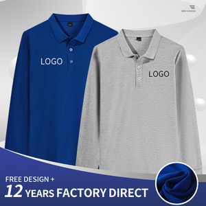 Camisetas Polo de Manga Larga con Logotipo Personalizado de Alta Calidad al por Mayor, Camiseta Polo de Algodón Puro de Lujo para Hombre - Product Image 2