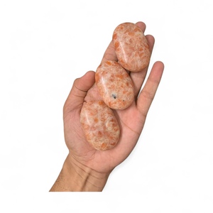 Vente en gros de pierres de paume en agate MUNTAHA, pierre de soleil de qualité supérieure, cristal de guérison poli, forme ovale, pour collection, métaphysique, Feng Shui - Product Image 1