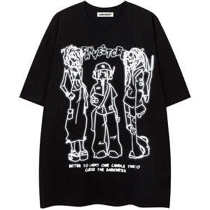 Wholesale High Quality Men's 100% Cotton T-Shirts Custom Logo Oversize Plain Casual <b>Letter</b> Pattern Formal Style - Product Image 3