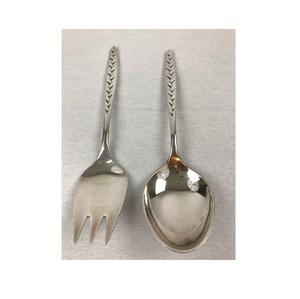 Servidor de ensaladas con mango chapado en oro, nuevo diseño, juego de cubiertos de Metal, cuchara y tenedor - Product Image 5