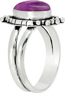 Bague en améthyste naturelle plaquée rhodium, faite à la main, en argent sterling 925, forme poire bleue, bijoux en argent estampés - Product Image 4